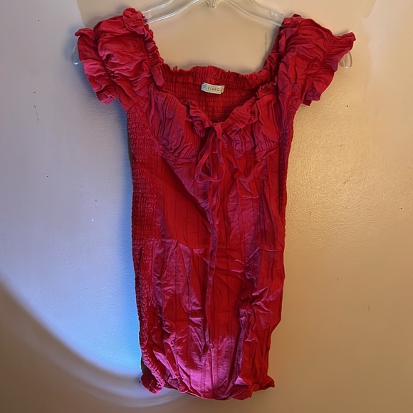 O. Bianca red dress size Small - Picture 1 of 4